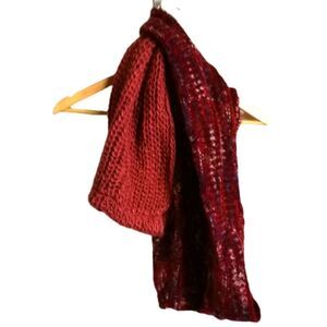 Lot of 2 Pink & Burgundy Chunky Knit Infinity Scarves NWT